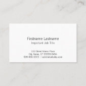 Carte De Visite Style de presse à lettres Sun (Dos)