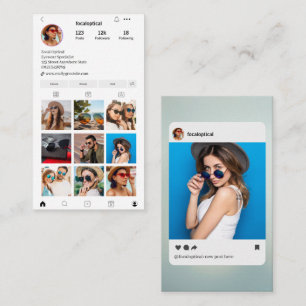 Carte De Visite Style de profil Instagram des médias sociaux