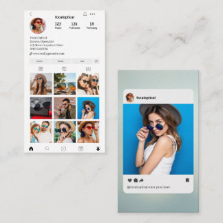 Carte De Visite Style de profil Instagram des médias sociaux