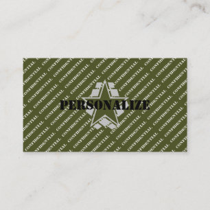 Carte De Visite Style de recruteur des forces armées militaires ve