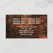 Carte De Visite style de sculpture cool en faux bois (Dos)