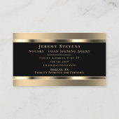 Carte De Visite Style de texture dorée élégant (Dos)