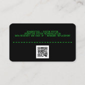 Carte De Visite Style d'écran d'ordinateur rétro (Dos)