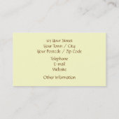 Carte De Visite style des années 50 (Dos)