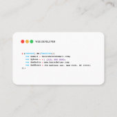 Carte de visite - Style développeur Web (Dos)