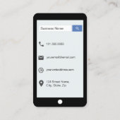 Carte De Visite Style d'iPhone de cuir de moquerie de rose de (Dos)