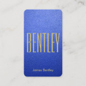 Carte De Visite Style d'iPhone en cuir Faux bleu Royal (Devant)
