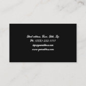 Carte De Visite Style Disco Retro Dance Studio (Dos)