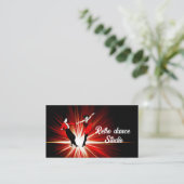 Carte De Visite Style Disco Retro Dance Studio (Debout devant)
