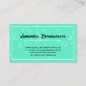 Carte De Visite Style écossais néon chien animal de compagnie Gold (Dos)