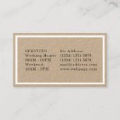 Carte De Visite Style élégant de coiffeur de sembler lumineux chic (Dos)