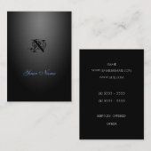 Carte De Visite Style élégant noir de Nouveau (Devant / Derrière)