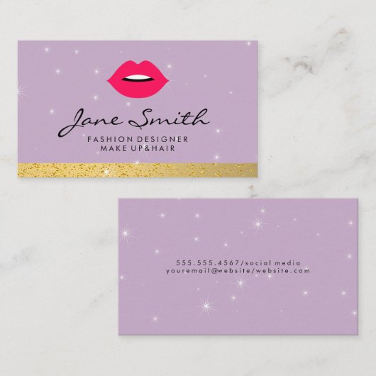 Carte De Visite Style et beauté | Baiser (Devant / Derrière)