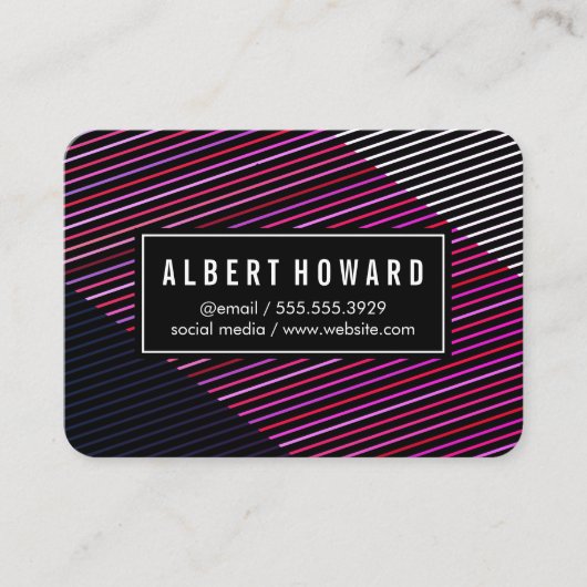 Carte De Visite Stylé et Contemporain (Devant)