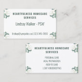 Carte De Visite Style Eucalyptus (Devant / Derrière)