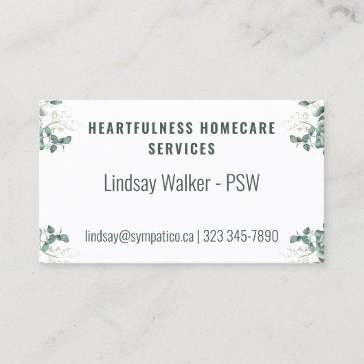 Carte De Visite Style Eucalyptus (Devant)