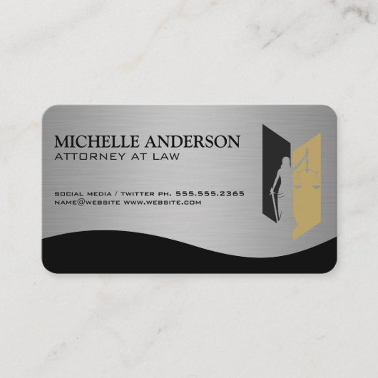 Carte De Visite Style Exécutif | Logo de la Justice (Devant)