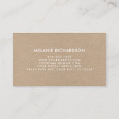 Carte De Visite Style fabriqué à la main floral rose de Papier (Dos)