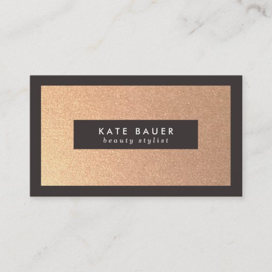 Carte De Visite Style Faux Cuivre Beauté et mode (Devant)