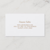 Carte De Visite Style Faux Sequin Stripe Beauté et mode (Dos)
