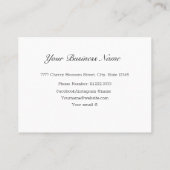 Carte De Visite Style féminin chic et tendance Mariage de fleurs d (Dos)