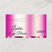 Carte De Visite Style Fille rose glamour avec logo moderne (Devant)