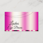 Carte De Visite Style Fille rose glamour avec photo moderne (Devant)