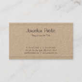 Carte De Visite Style Freehand Script élégant tendance Plain Luxe (Devant)