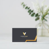 Carte De Visite Style Gold Line Luxe (Debout devant)