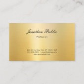 Carte De Visite Style Gold Look moderne Calligraphié Modèle (Dos)