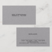 Carte De Visite Style gris minimal simple de papier d'emballage (Devant / Derrière)