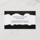 Carte De Visite Style Grunge Tordu Look (Dos)