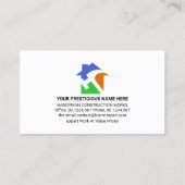 Carte De Visite Style Handyman Outils Bâtiment (Dos)