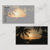 Carte De Visite Style Hawaï d'île (Devant / Derrière)