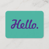 Carte De Visite Style Hello Hi Décontracté Typographie violet tend (Devant)