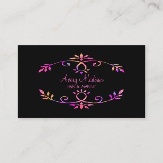 Carte De Visite Style Holographique coloré moderne (Devant)