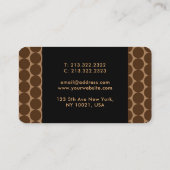 Carte De Visite Style Leopard Brown Beige Pois Signature (Dos)