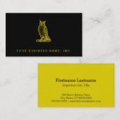 Carte De Visite Style Letterpress de la Crête de Chouette d'or (Devant / Derrière)