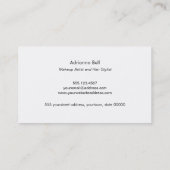 Carte De Visite Style Luxe Gold Striped Beauté et mode (Dos)