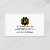 Carte De Visite Style Luxueux Gold Curve Wave Handyman (Dos)