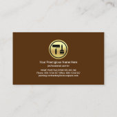 Carte De Visite Style Luxueux Gold Curve Wave Peintre (Dos)