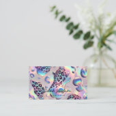 Carte De Visite Style Luxueux Opale Iridescent de Luxe (Debout devant)
