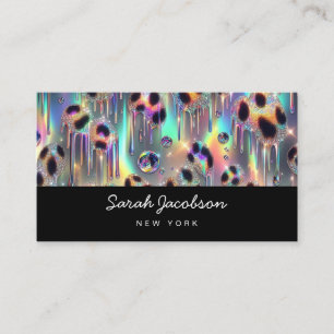 Carte De Visite Style Luxueux Opale Iridescent de Luxe