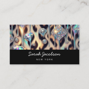 Carte De Visite Style Luxueux Opale Iridescent de Luxe