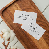 Carte De Visite Style manuscrit Noir Et Blanc Merci