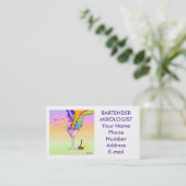 CARTE DE VISITE STYLE MARTINI D'ART DE POP D'ANNÉES '60 (Debout devant)