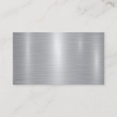 Carte De Visite Style Métal Acier Brossé Aluminium Ajouter QR Code (Dos)