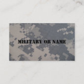 Carte De Visite Style militaire (Dos)