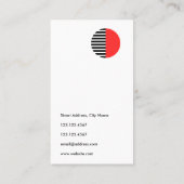 Carte De Visite Style minimal abstrait (Dos)