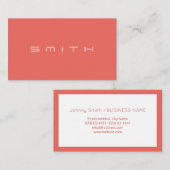 Carte De Visite Style minimal élégant moderne (Devant / Derrière)